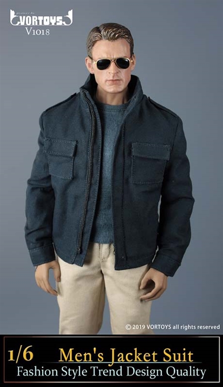 Men's Blue Jacket Set - Vor Toys 1/6 Scale Accessory