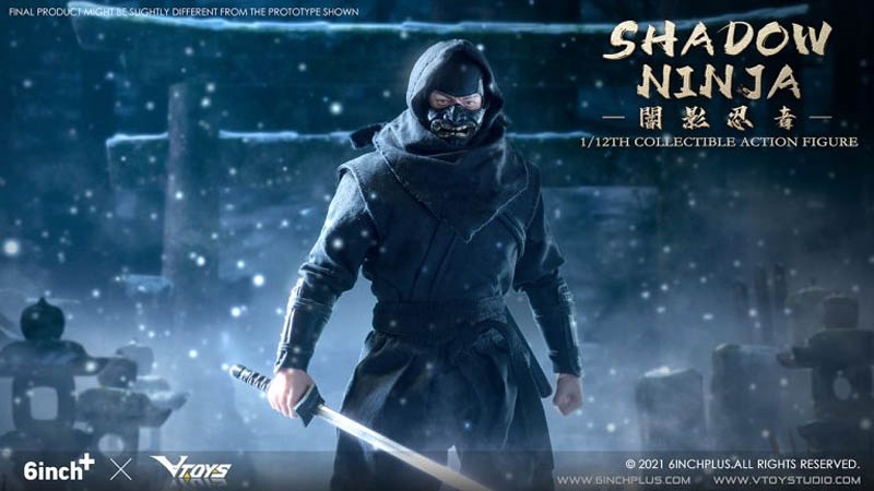 Shadow Ninja in Black - VToys 1/12 Scale Figure