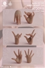 Hand Sculpt Set B - Two Color Options -  Worldbox 1/6 Scale Accessory