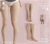 Chunky Legs Pale Set A One-Piece Shank - Worldbox 1/6 Scale Figure