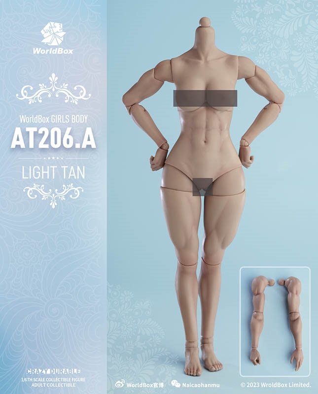 Durable Girl Body Version A in Tan Tone - Worldbox 1/6 Scale Figure