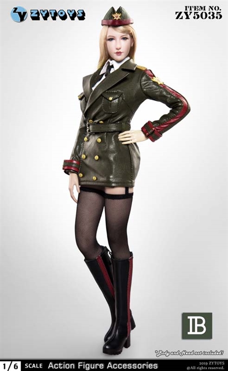 Female Army Uniform in Green - ZY Toys 1/6 Scale Accessories Set